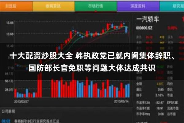 十大配资炒股大全 韩执政党已就内阁集体辞职、国防部长官免职等问题大体达成共识